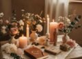spiritual meaning of birthdays with candles flowers and soft golden light